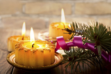 Christmas decoration with candles