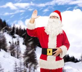 man in costume of santa claus