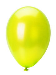 yellow balloon isolated on the white background