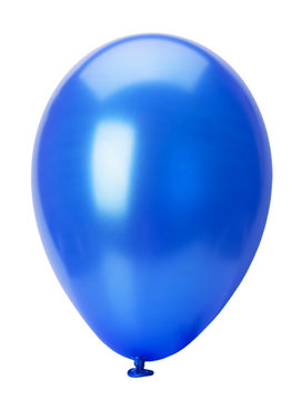 Blue Balloon Isolated On The White Background