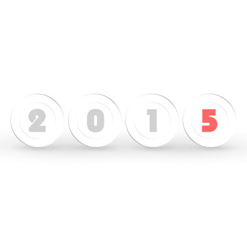 Happy new year 2015 design in creative circles