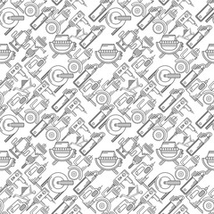 Seamless vector background for construction tools