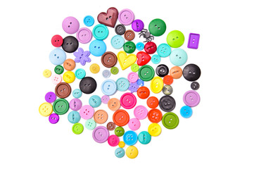 Group of buttons on White Isolate Background