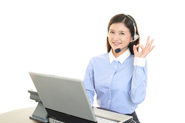 笑顔のオペレーター