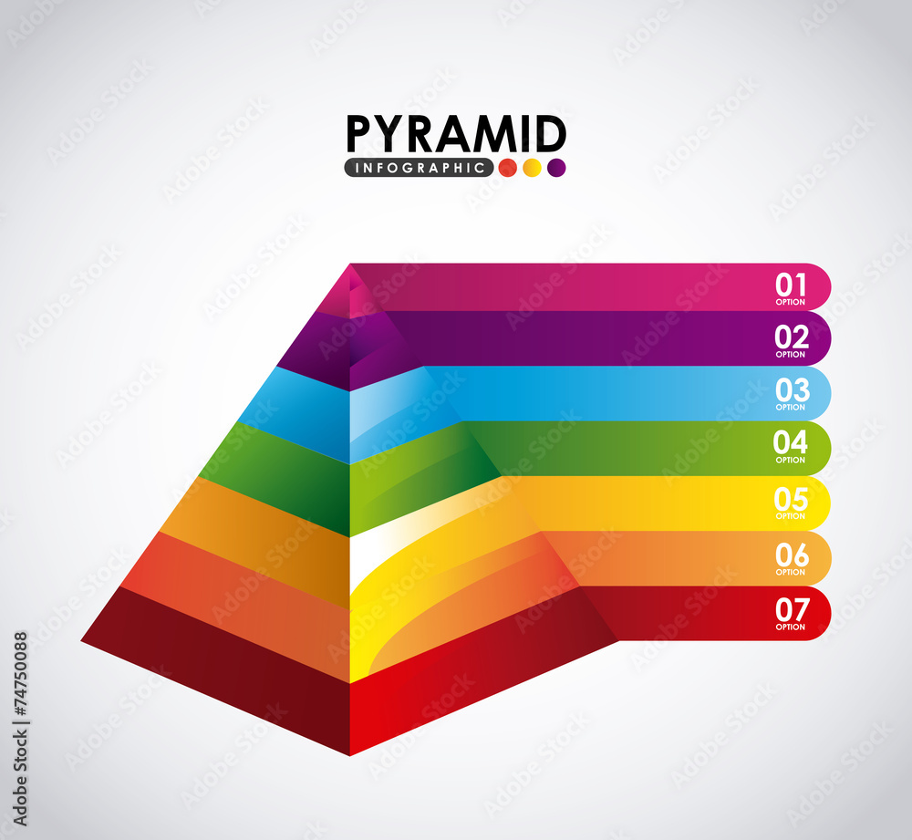 Sticker pyramid infographic