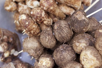 boiled potatoes at the market