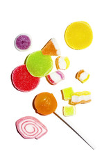 Colorful sweet jelly and candy