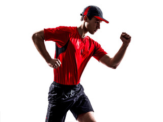 man runner jogger running jogging silhouette