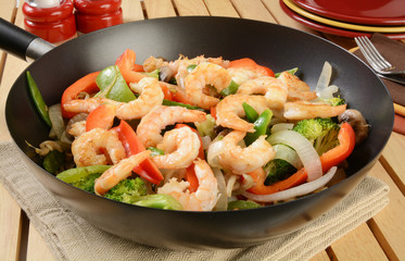 Shrimp stir fry