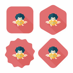 Valentine's Day cupid flat icon with long shadow,eps10