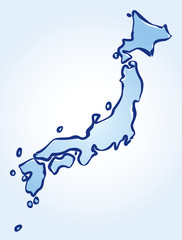 vector map of japan