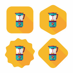 kitchenware electric juicer flat icon with long shadow,eps10