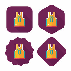 basketball clothing flat icon with long shadow,eps10