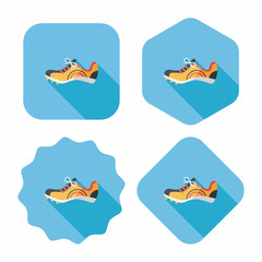 sneaker flat icon with long shadow,eps10