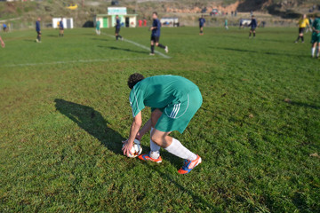 soccer free kick - player ball