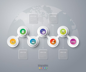 Infographics vector design template.