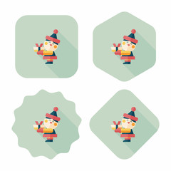 Santa Claus flat icon with long shadow, eps10