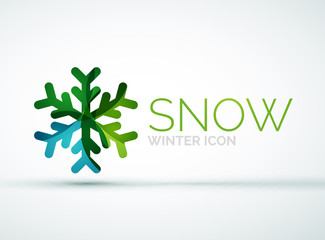 Christmas snowflake company logo design