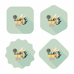 Fototapeta premium Chinese New Year flat icon with long shadow,eps10,The dragon and