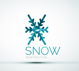 Christmas snowflake company logo design