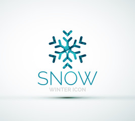 Christmas snowflake company logo design