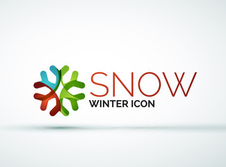 Christmas snowflake company logo design
