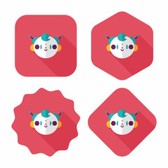 Chinese New Year boy flat icon with long shadow,eps10