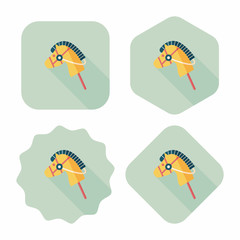toy horse flat icon with long shadow,eps10