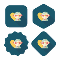 wedding groom flat icon with long shadow,eps10