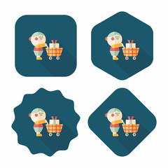 shopping flat icon with long shadow,eps10