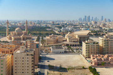 Bird view of Manama, the capital city of Bahrain