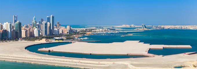 Photo sur Plexiglas moyen-Orient Vue d& 39 oiseau panorama de la ville de Manama, Bahreïn