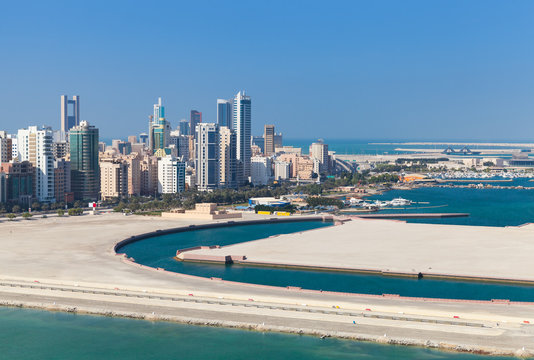 Bird view of Manama city, Bahrain