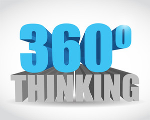 360 thinking sign illustration design