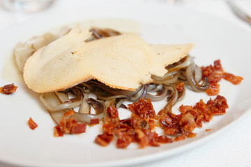 Radiccio salad with bacon