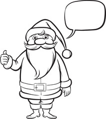 Coloring Book Santa Claus thumb up