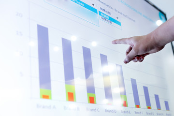 modern business data touch screen