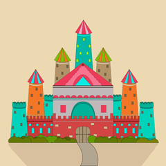 Colorful palace for fairy tales.