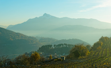 Small town in Trentino area, northern Italy