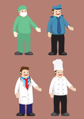 Work Attire for Professionals Vector Illustration