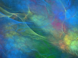 Abstract shapes made of fractal textures.