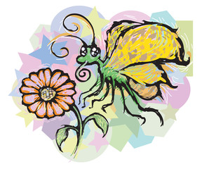 Butterfly And Flower