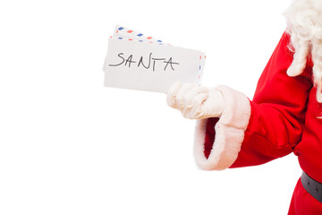 santa hand with letter