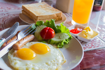 American breakfast Food for everyday in your life