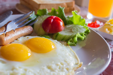 American breakfast Food for everyday in your life