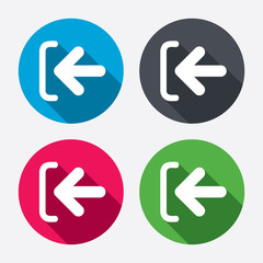 Login sign icon. Sign in symbol. Arrow.