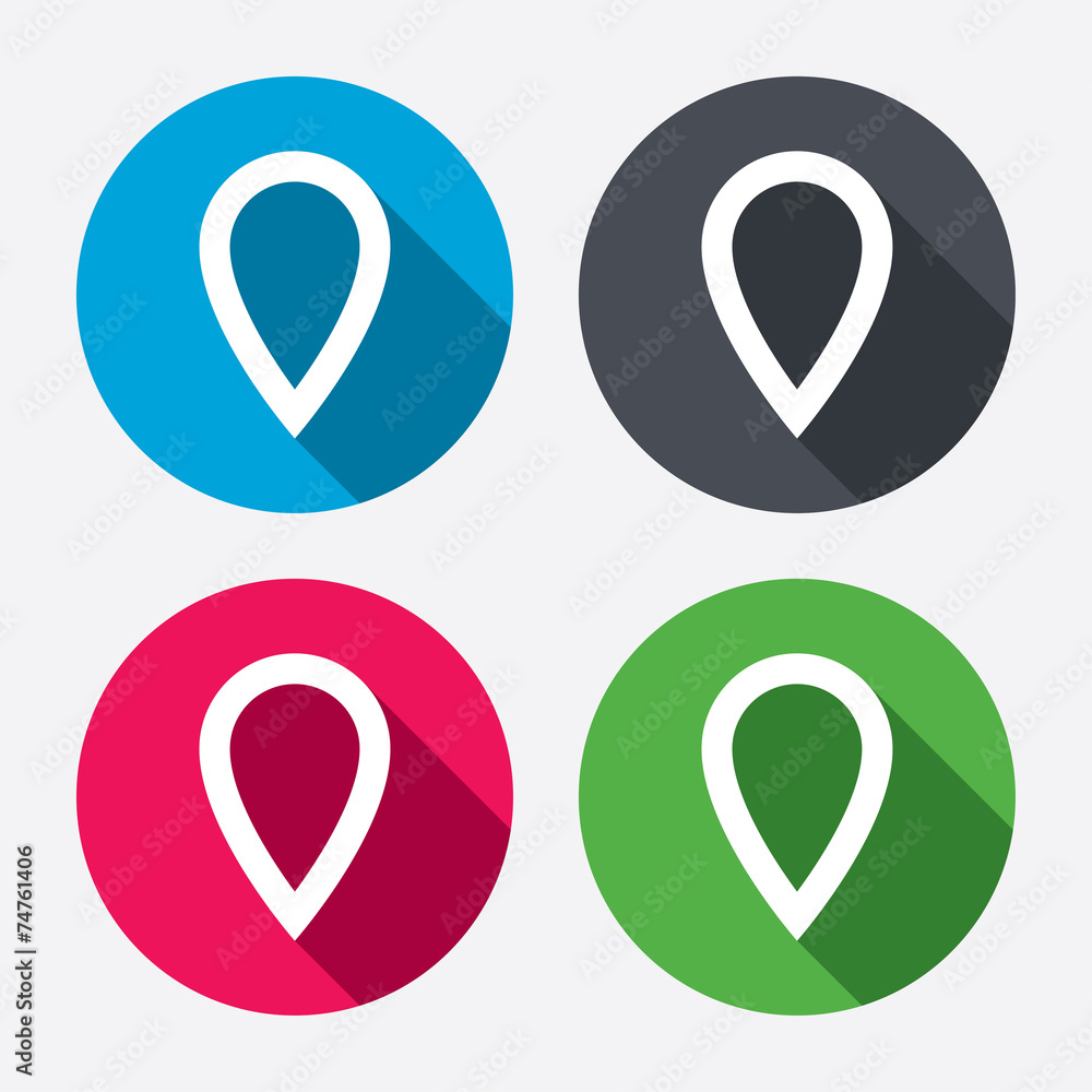 Poster map pointer sign icon. marker symbol.