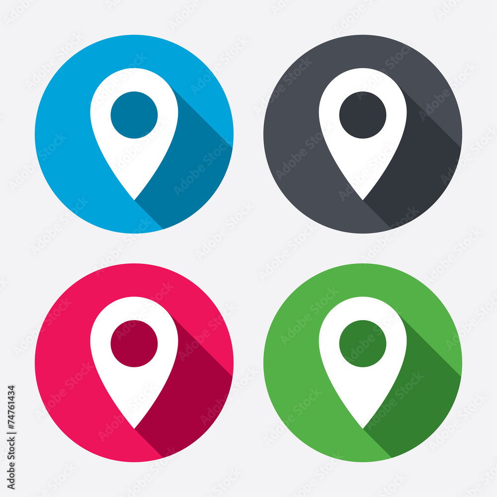 Poster map pointer icon. gps location symbol.