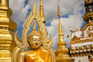 Fototapeta premium Buddha sculpture in thailand temple