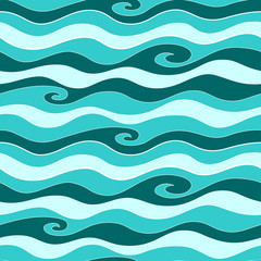 Fototapeta premium sea pattern. Vector illustration